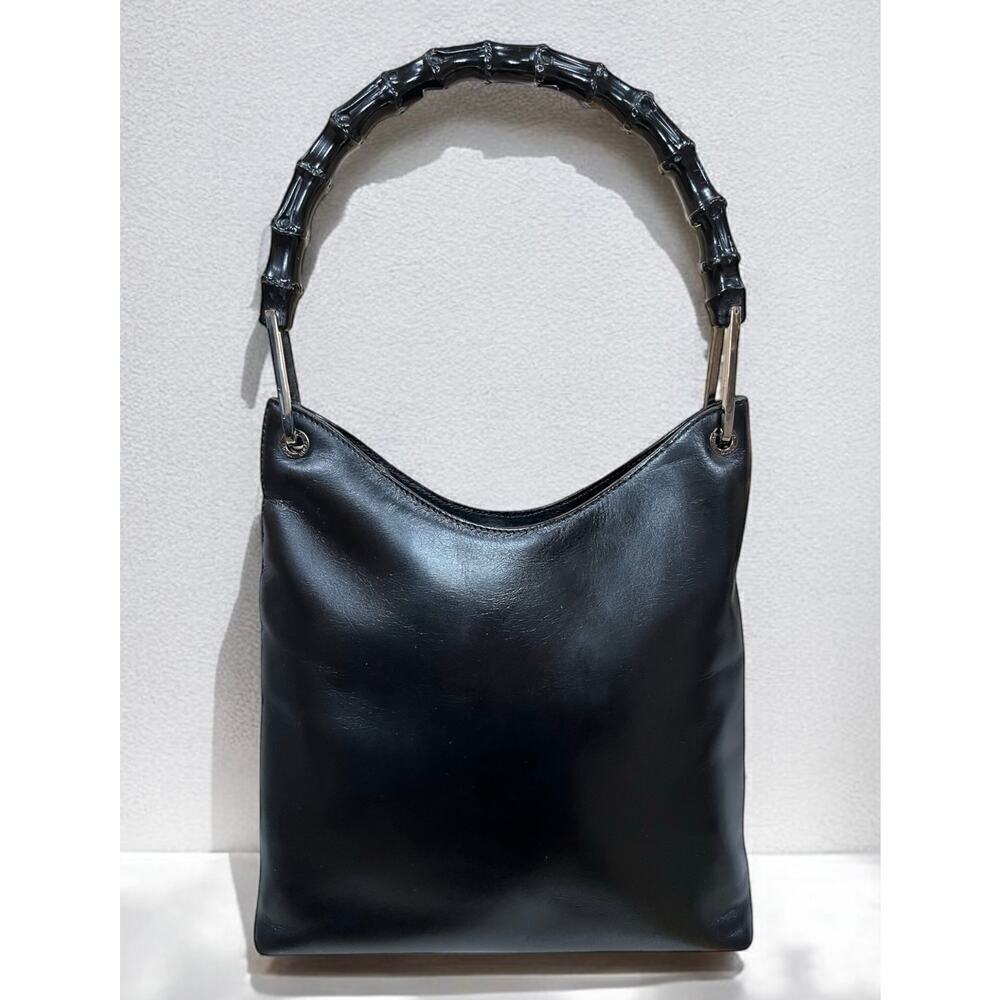Vintage GUCCI 000 – 3007 Bamboo Top Handle Leather Shoulder Bag - Picture 14 of 14